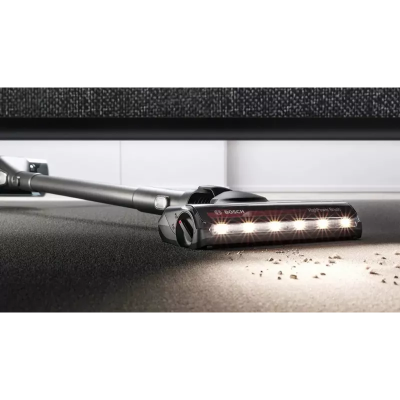 Bosch Serie 8 BBS8214 putekļu sūcējs ar kātu/elektriskā slota 2-in-1 putekļu sūcējs ar kātu Baterija Sausā tīrīšana Bez putekļu maisiņa Balts 4 Ah