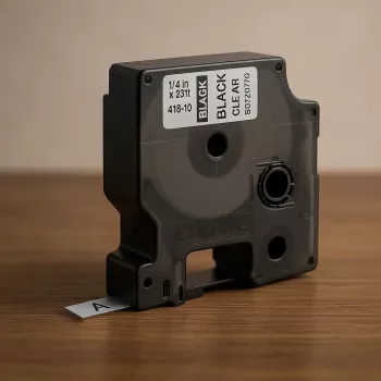 DYMO Authentic D1 uzlīmes | Melna druka uz caurspīdīgas lentes | 6 mm x 7 m | Pašlīmējošas uzlīmes LabelManager etiķešu printeriem | Ražots Eiropā
