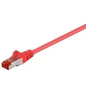 Goobay CAT 6 komutācijas kabelis S/FTP (PiMF), 3 m, sarkans, RJ-45 uz RJ-45
