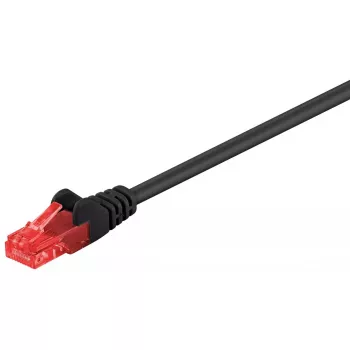 Tīkla kabelis Goobay CAT 6 komutācijas kabelis RJ-45 Cat6 0,5 m melns