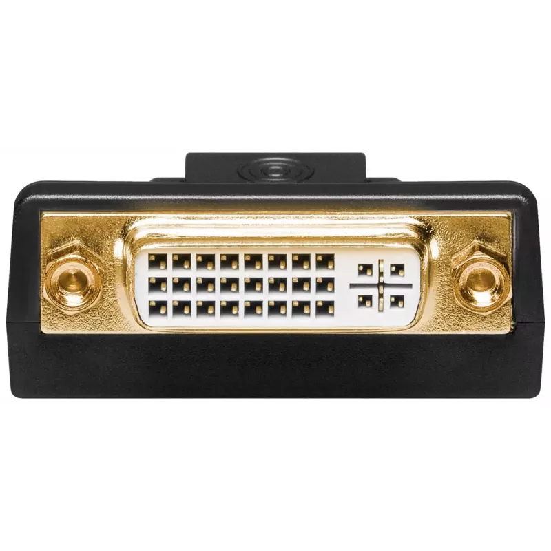 Goobay DisplayPort/DVI-D adapteris 1.1 ar zeltītiem kontaktiem Melns