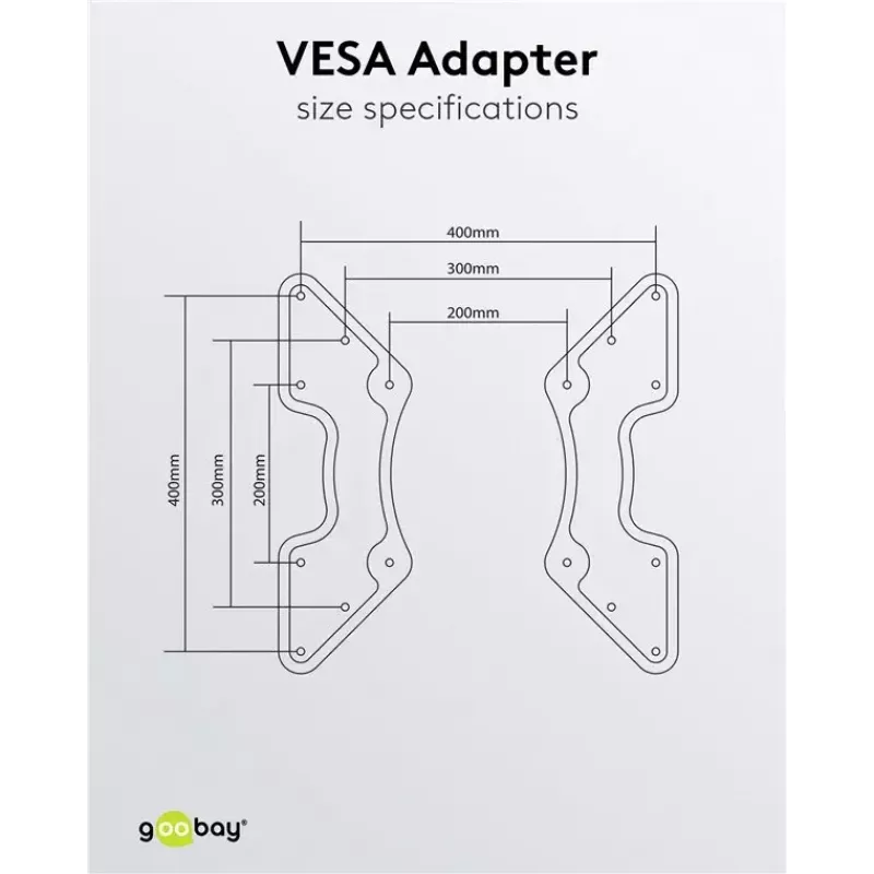 Goobay 60134 VESA adapteris televizora sienas stiprinājumam