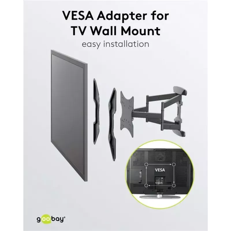 Goobay 60134 VESA adapteris televizora sienas stiprinājumam