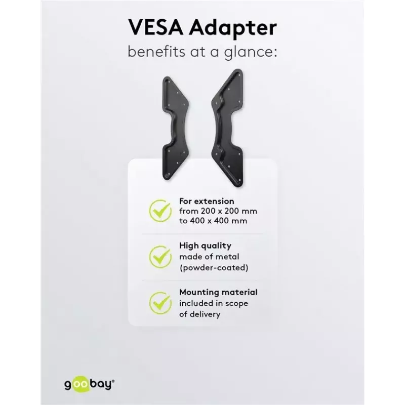 Goobay 60134 VESA adapteris televizora sienas stiprinājumam
