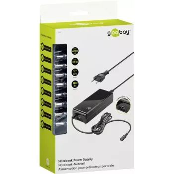 Goobay 90 W piezīmjdatora barošanas bloks melns iekštelpu 100-240V