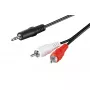 Audio kabelis Goobay 51652 10m 3,5 mm uz 2 x RCA melns