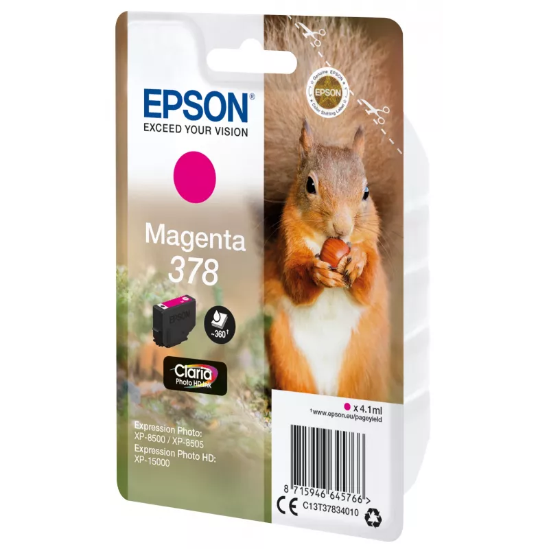 Cartridge Epson 378 fuksīna 360 lapas Ink C13T37834010