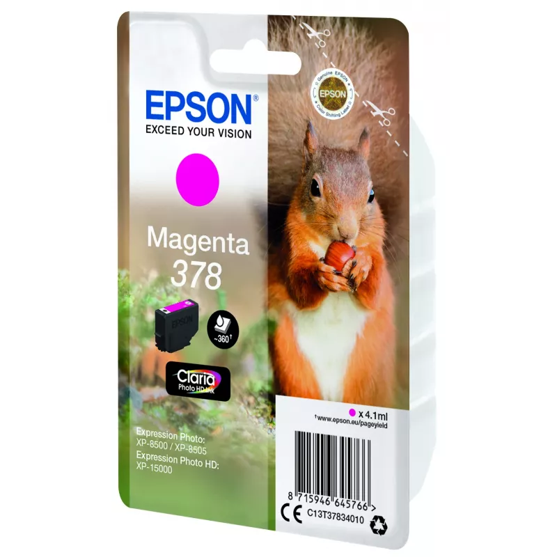 Cartridge Epson 378 fuksīna 360 lapas Ink C13T37834010