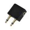 savienotāju adapteris LOGILINK CA1089 — 2×3,5 mm uz 1×3,5 mm, ar zeltītiem kontaktiem, melns