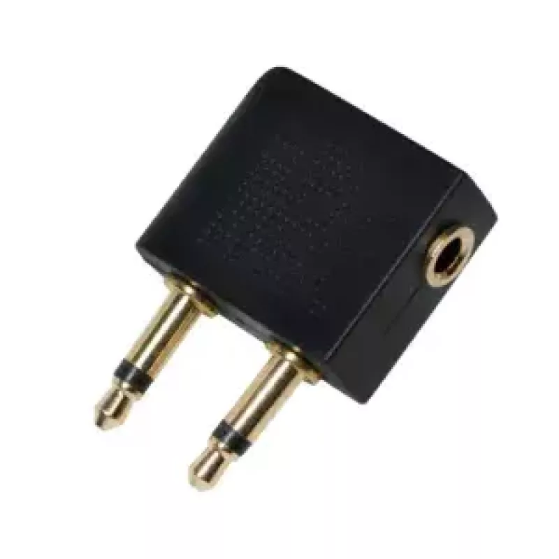 savienotāju adapteris LOGILINK CA1089 — 2×3,5 mm uz 1×3,5 mm, ar zeltītiem kontaktiem, melns