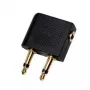 savienotāju adapteris LOGILINK CA1089 — 2×3,5 mm uz 1×3,5 mm, ar zeltītiem kontaktiem, melns