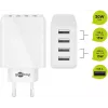 Iekštelpu lādētājs Wentronic 44962 universāls balts 4 USB pieslēgvietas 5V