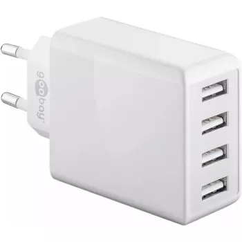 Iekštelpu lādētājs Wentronic 44962 universāls balts 4 USB pieslēgvietas 5V