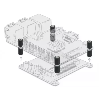 Starplikas M2.5 sešstūra iekšpuse 10 mm melnas 4 gab. DeLOCK 60243