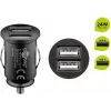 Goobay Dual-USB Car Charger 24 W Melns Fast Charging Over Current Protection