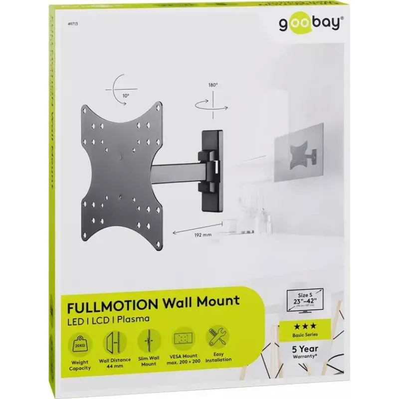 TV kronšteins Goobay 49713 106,7 cm (42 collas) melns