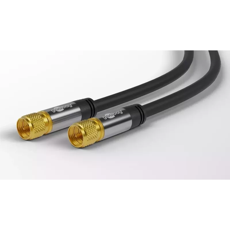 Koaksiālais vads Wentronic 70664 2m F Melns