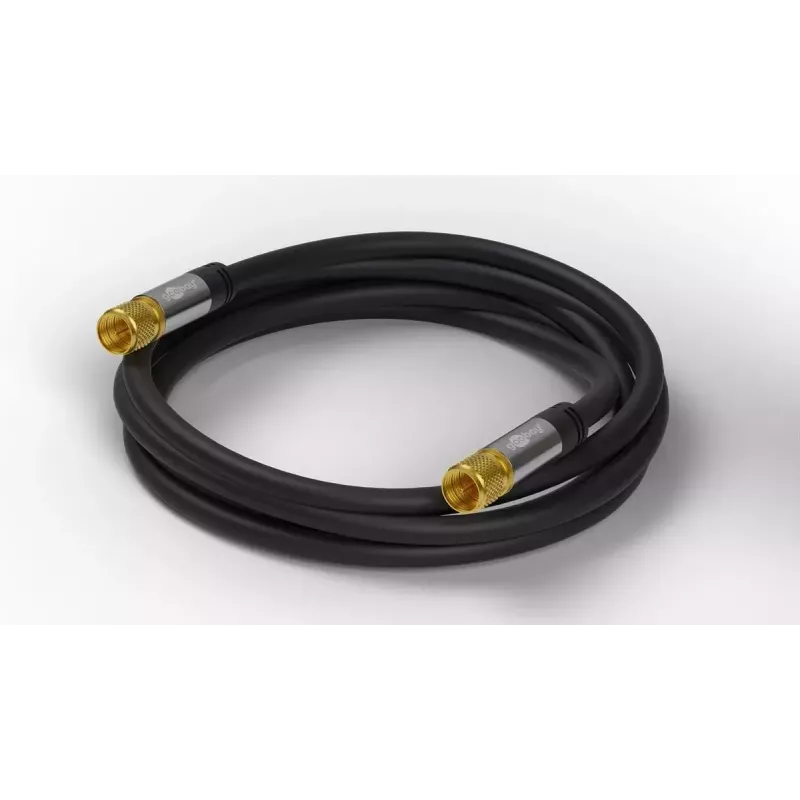 Koaksiālais vads Wentronic 70664 2m F Melns