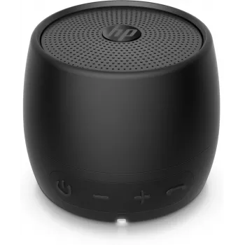 HP Black Bluetooth Speaker 360, vadu un bezvadu, Mono portatīvais skaļrunis, Melns, Cilindrs, Pogas, Universāls