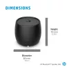 HP Black Bluetooth Speaker 360, vadu un bezvadu, Mono portatīvais skaļrunis, Melns, Cilindrs, Pogas, Universāls