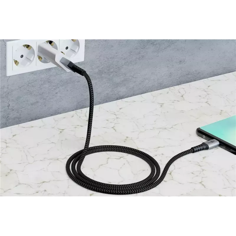 USB kabelis Wentronic 49295 USB 2.0 0.5 m USB C USB A melns pelēks