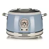 Ariete 2904 Rīsu plīts - Elektriskā rīsu plīts ar keramikas bļodu - Pašgatavots suši - Multivārs - Vintage līnija - 3,5 L - 650 W - Zila