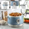 Ariete 2904 Rīsu plīts - Elektriskā rīsu plīts ar keramikas bļodu - Pašgatavots suši - Multivārs - Vintage līnija - 3,5 L - 650 W - Zila