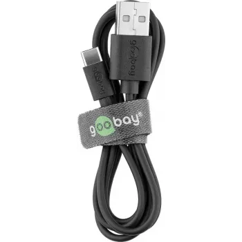 Charger Set Goobay USB-C 5W ar kabelis 1m Melns