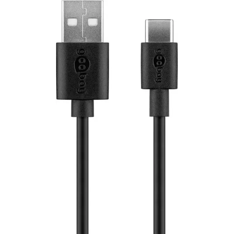 Charger Set Goobay USB-C 5W ar kabelis 1m Melns