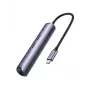 Ugreen 10919 klēpjdatora dokstacija/porta replikators, vadu, USB 3.2 Gen 1 (3.1 Gen 1) Type-C, pelēks