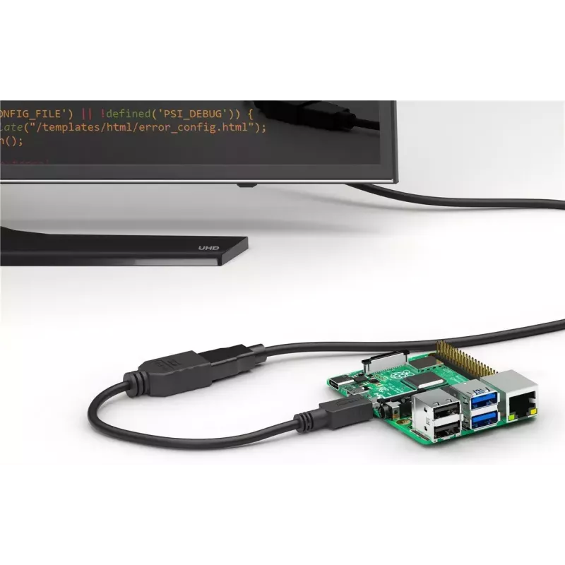 HDMI kabelis Wentronic 58683 0,15 m D tipa Micro uz A tipa parasts melns