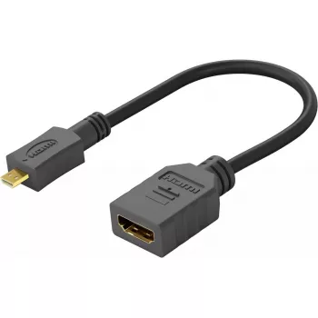 HDMI kabelis Wentronic 58683 0,15 m D tipa Micro uz A tipa parasts melns