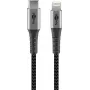 Goobay Lightning kabelis 0.5m USB C uz Lightning 3A 20V melns pelēks
