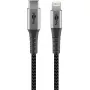 Goobay Lightning kabelis 2m Melns Pelēks 60W 3A USB C