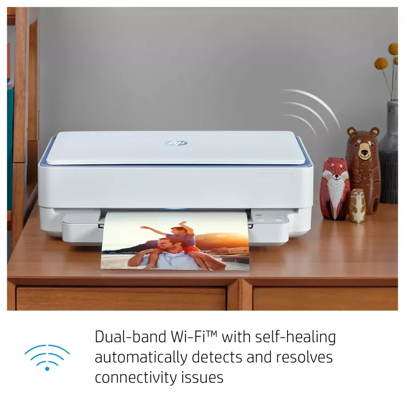 HP ENVY 6010e bezvadu daudzfunkciju krāsu printeris, Instant Ink; kopētājs, skeneris