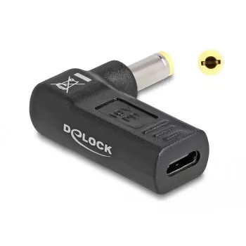 Klēpjdatora strāvas uzgalis DeLOCK 60011 USB-C uz 5,5 x 2,5 adapteris 19V 3A