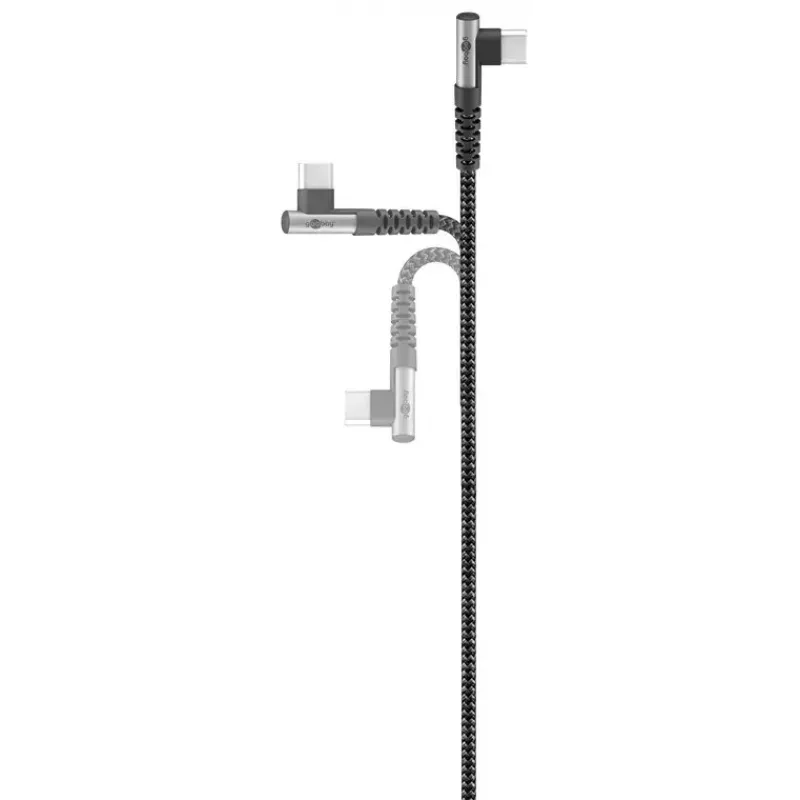 Goobay USB kabelis USB 2.0 2m USB C melns pelēks