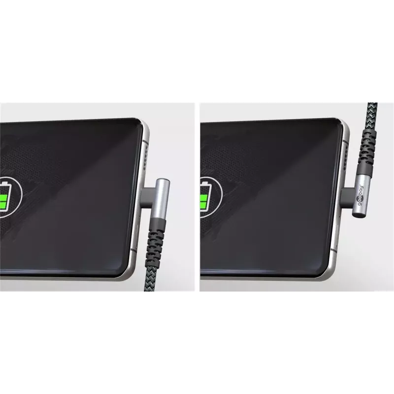 Goobay USB kabelis USB 2.0 2m USB C melns pelēks