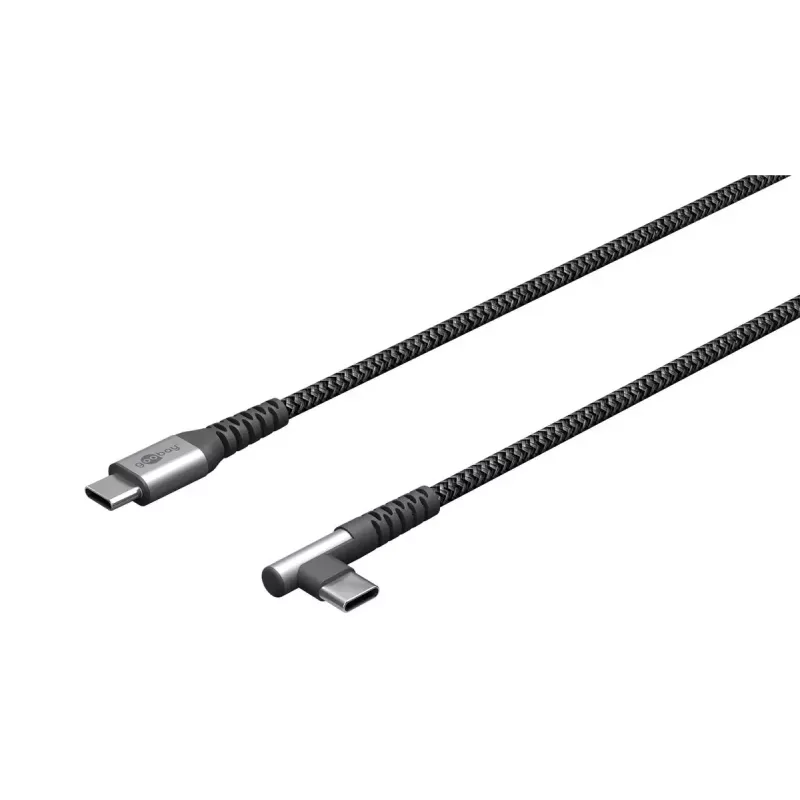 Goobay USB kabelis USB 2.0 2m USB C melns pelēks