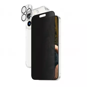 PanzerGlass Privacy 3-in-1 Pack iPhone 15 Pro triecienizturīgs rūdītais stikls