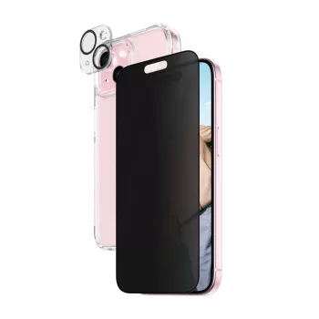 PanzerGlass ® Privacy 3-in-1 Pack iPhone 15 Triecienizturīgs Rūdītais Stikls