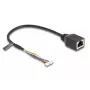 Tīkla kabelis DeLOCK 88007 RJ45 uz 4pin 6pin Cat5e 0.3m Melns