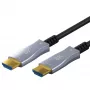 HDMI kabelis GOOBAY 65558 — 10 m, HDMI Type A vīrišķais–vīrišķais, 48 Gbit/s, apzeltīti kontakti, ARC, 3D, melns/pelēks