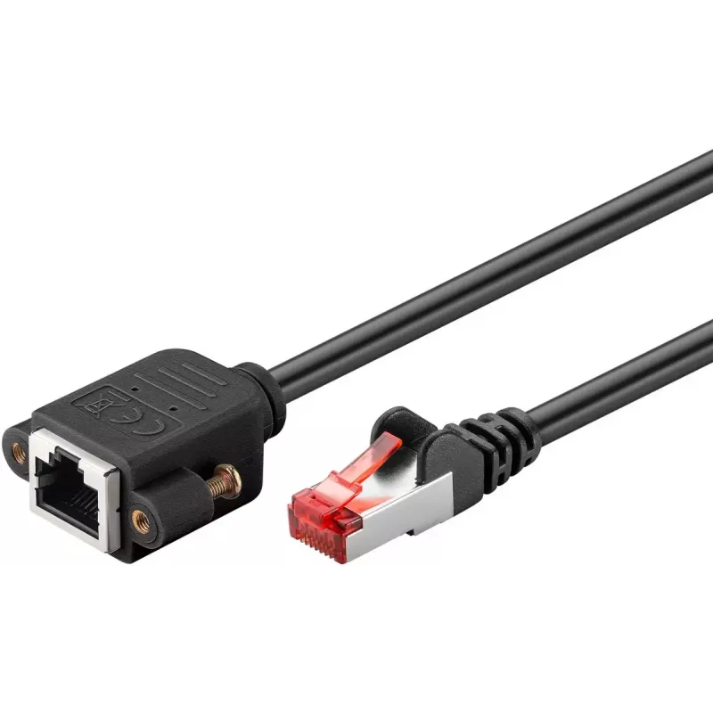 Tīkla kabelis Goobay 65637 RJ-45 Cat6 1 m melns