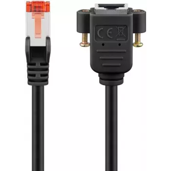 Tīkla kabelis Goobay 65637 RJ-45 Cat6 1 m melns