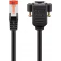 Tīkla kabelis Goobay 65637 RJ-45 Cat6 1 m melns