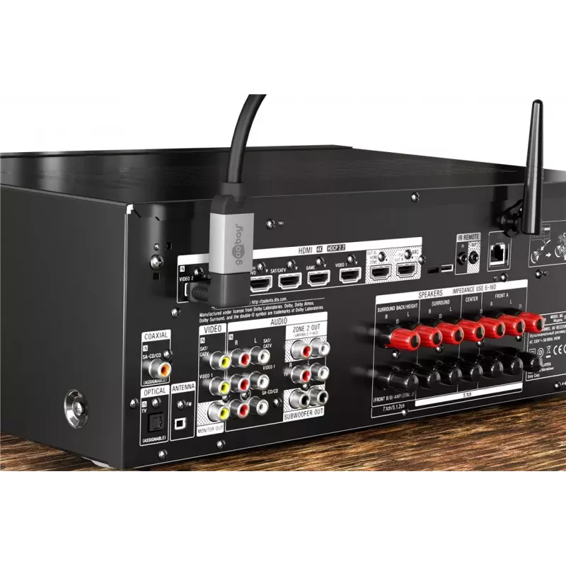 Goobay HDMI video kabeļa adapteris 65744, melns, sievišķais savienotājs, augstas kvalitātes
