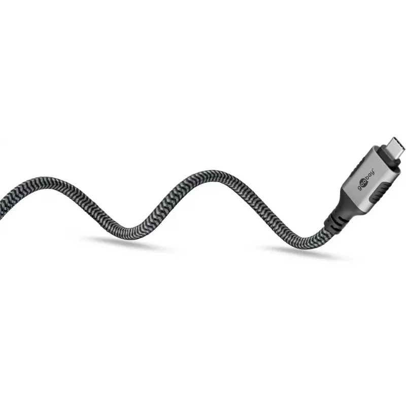 Goobay dzimuma maiņas adapteris USB C uz RJ-45 10m Melns Sudrabains