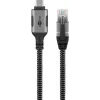 Goobay dzimuma maiņas adapteris USB C uz RJ-45 10m Melns Sudrabains