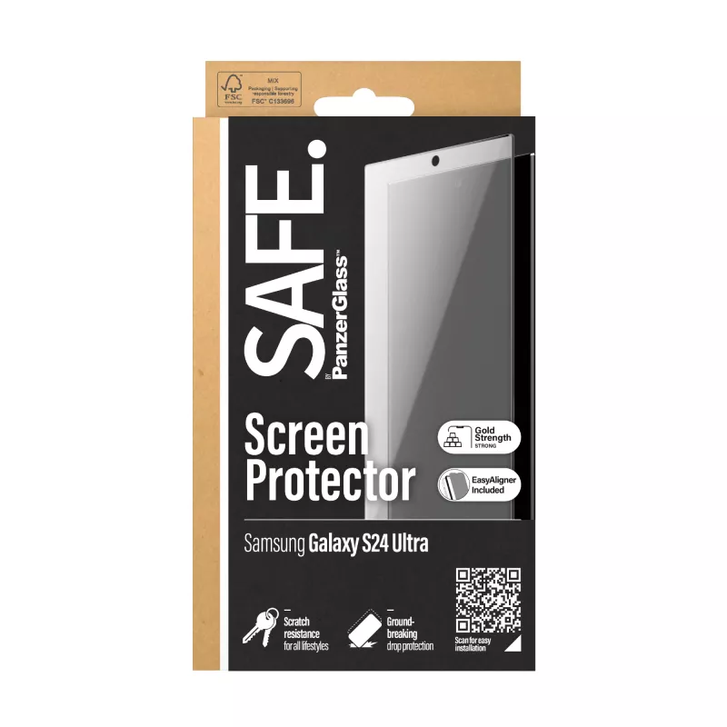 PanzerGlass SAFE. by ® Ekrāna aizsargplēve Samsung Galaxy S24 Ultra | Ultra-Wide Fit ar EasyAligner